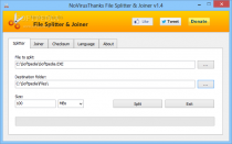 Portable NoVirusThanks File Splitter & Joiner  1.6.1.0 image 0